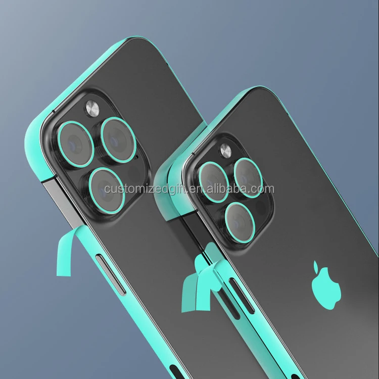 Tpu Frame Skin Film Protector Scratch Border Sticker For Iphone 13 Pro Max Apple Logo Sticker Fluorescent Film Phone Cover