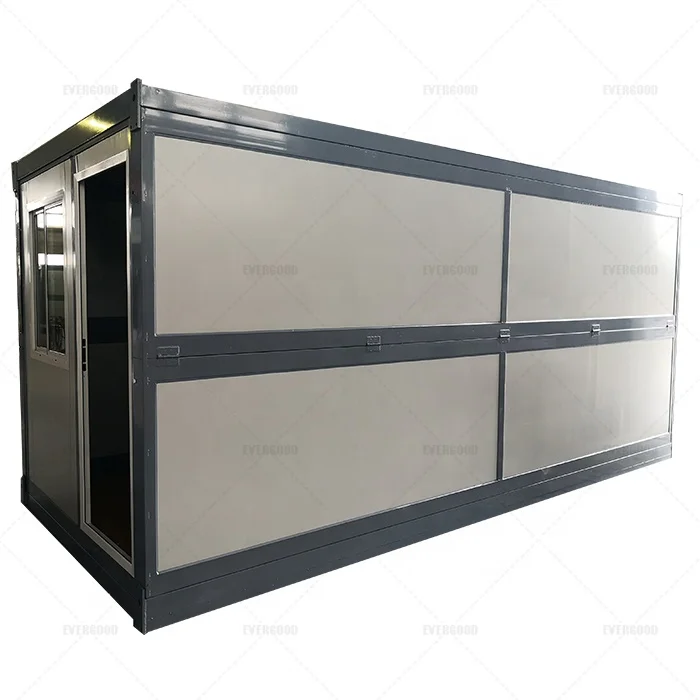 Light steel frame 20 ft folding prefab camping tiny cabin homes container house