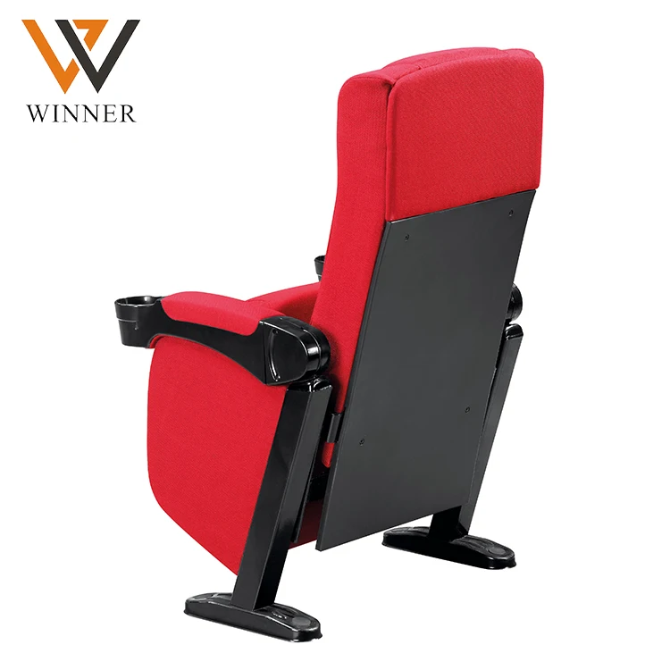 Metal iron reclining vip cinema chair  folded 4d home movie theater seating with cup-holder