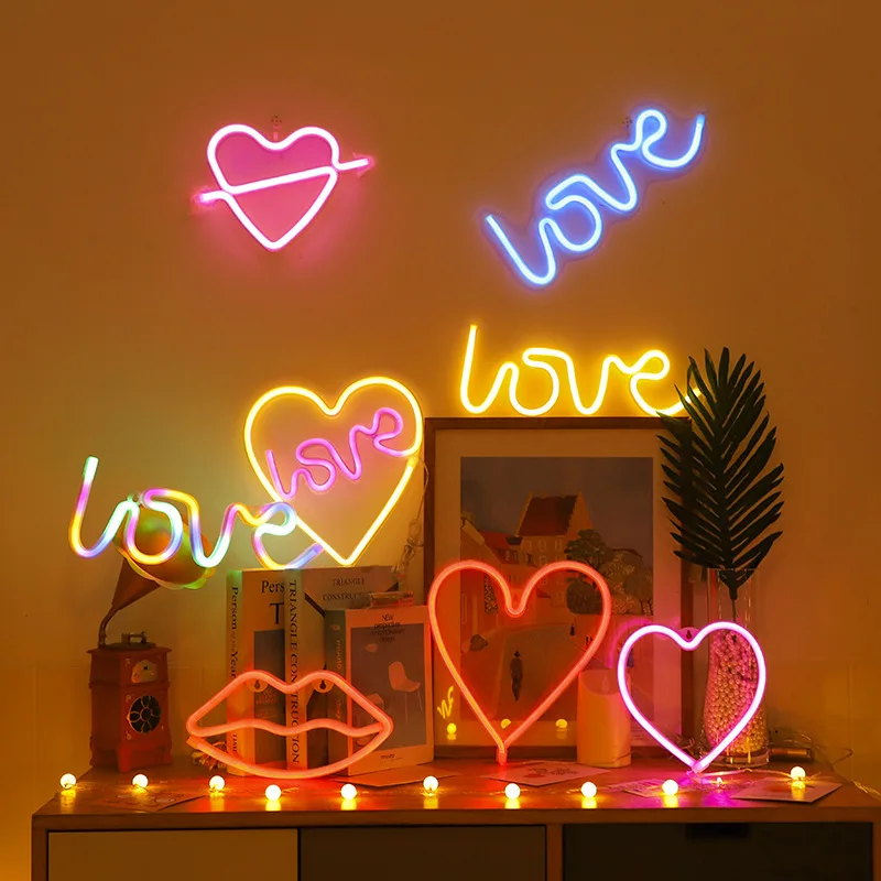 LED Neon Sign Custom Wall Hanging Art Sign Night Light Love Home Decor Party Wedding Bedroom Decoration Lamp LED Neon Light