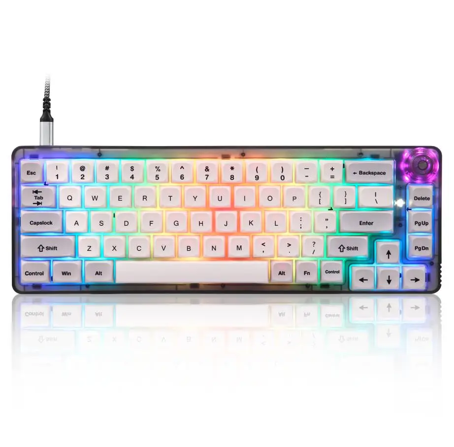 Motospeed Factory supply 65% PBT wired CK67 Gateron switch rgb mechanical gaming keyboard