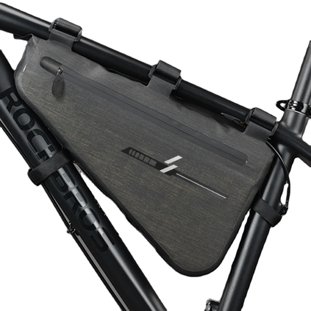 ASRQGOAL 8L Large Capacity OEM Bike Frame Bag Bicycle Front Top Tube Nylon Full Waterproof Triangle Pouch Bicycle Bags & Boxes
