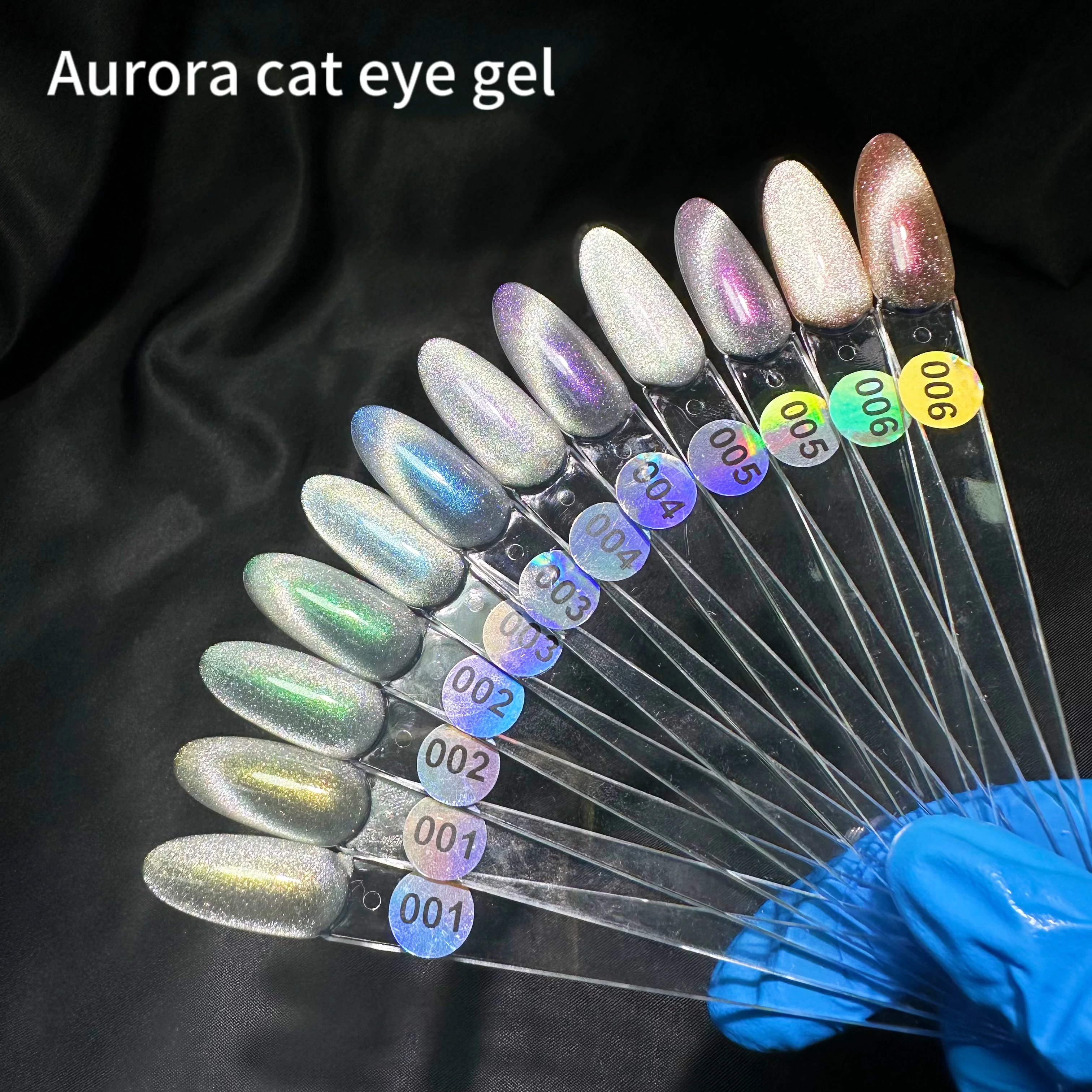 New Holographic Glitter Colorful Crystal Diamond Magnetic Nail Aurora Cat Eye Gel Polish