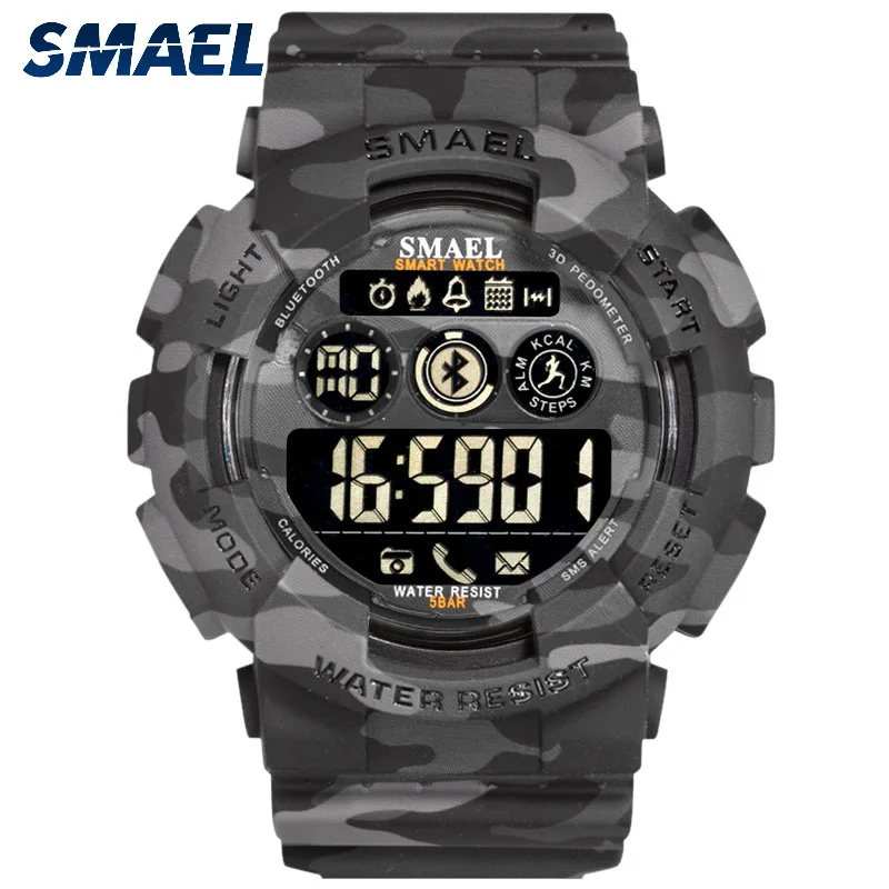 SMAEL 8013 China manufacturer blue-tooth intelligent smart mens mans sport watches mens outdoor luminous led ligfhts