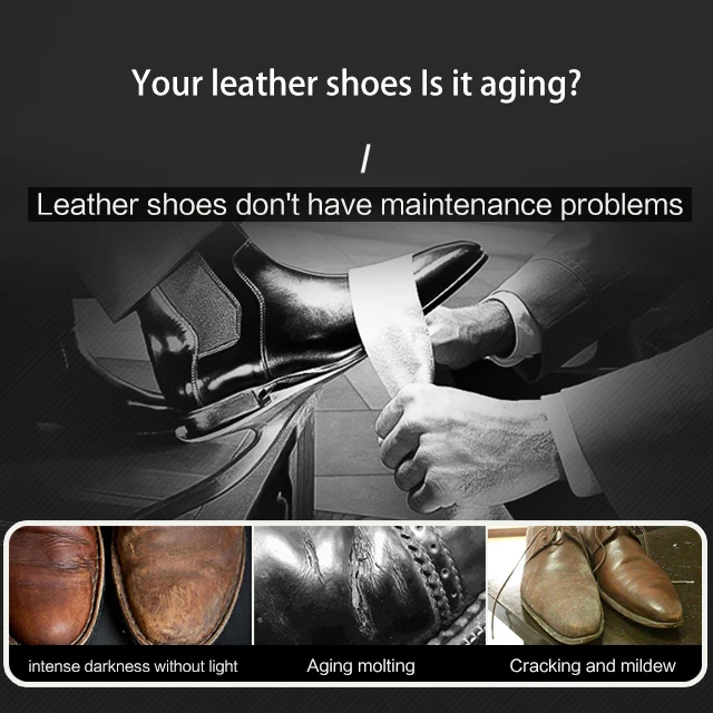 Duyouke Liquid Shoe Polish Black Brown Colorless Shoe Polish Sponge Head Polish Dermal Nourishing oil 75ml