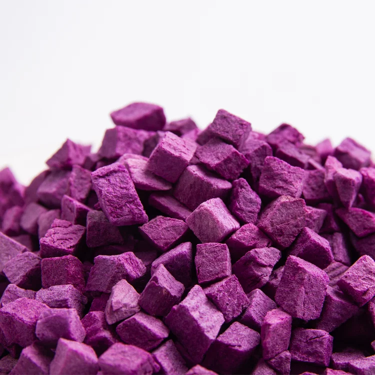 Wholesale Pet Snacks Food Freeze-dried Vegetables Freeze-dried Diced Purple Potatoes