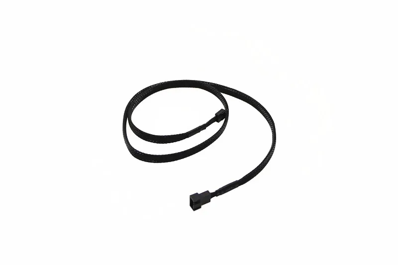 PWM Fan Cable Splitter 4 Pin Adapter Cable Black Sleeved Braided Fan Power Extension Cable 4pin Female Male to 1*4pin 90cm PVC