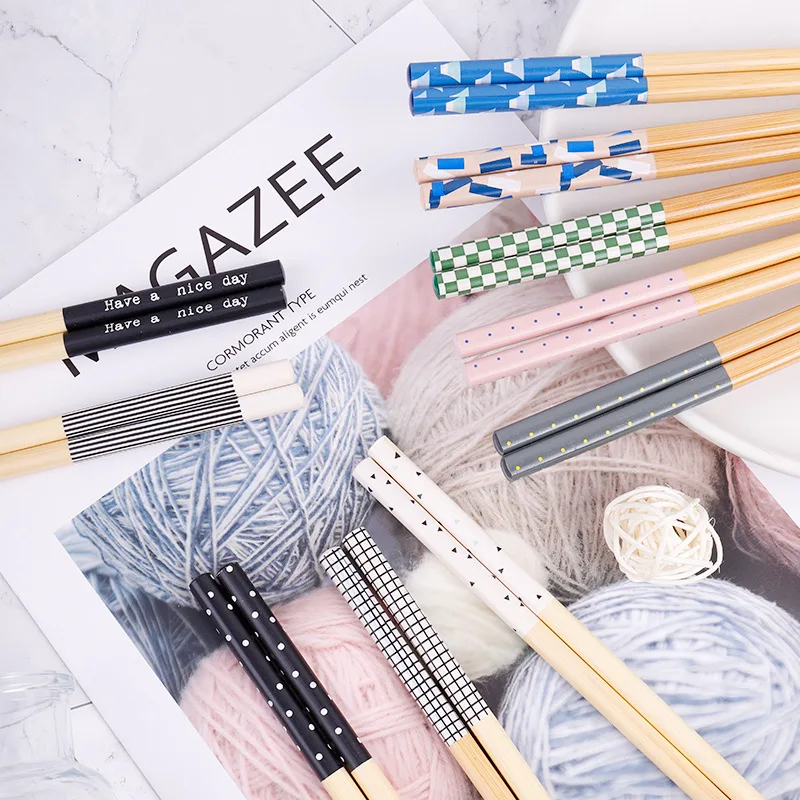 Bamboo Japanese Bamboo Chopsticks Wholesale Gift Set Household Chopsticks Per Person Set Boxed Tableware bamboo chopsticks