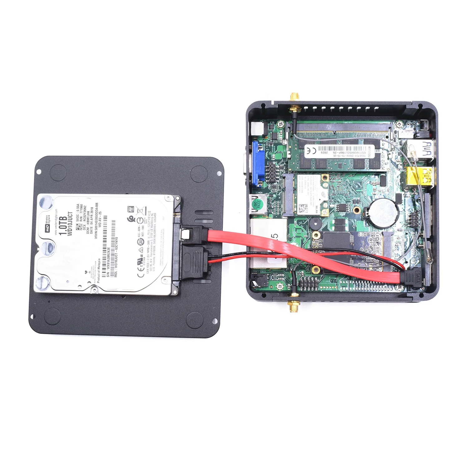 Quad Core Cele ron J4125 J4105 HD MI VGA Dual Display Fanless Computer HTPC Nettop Win IOT AES-NI Industrial Mini Desktop PC