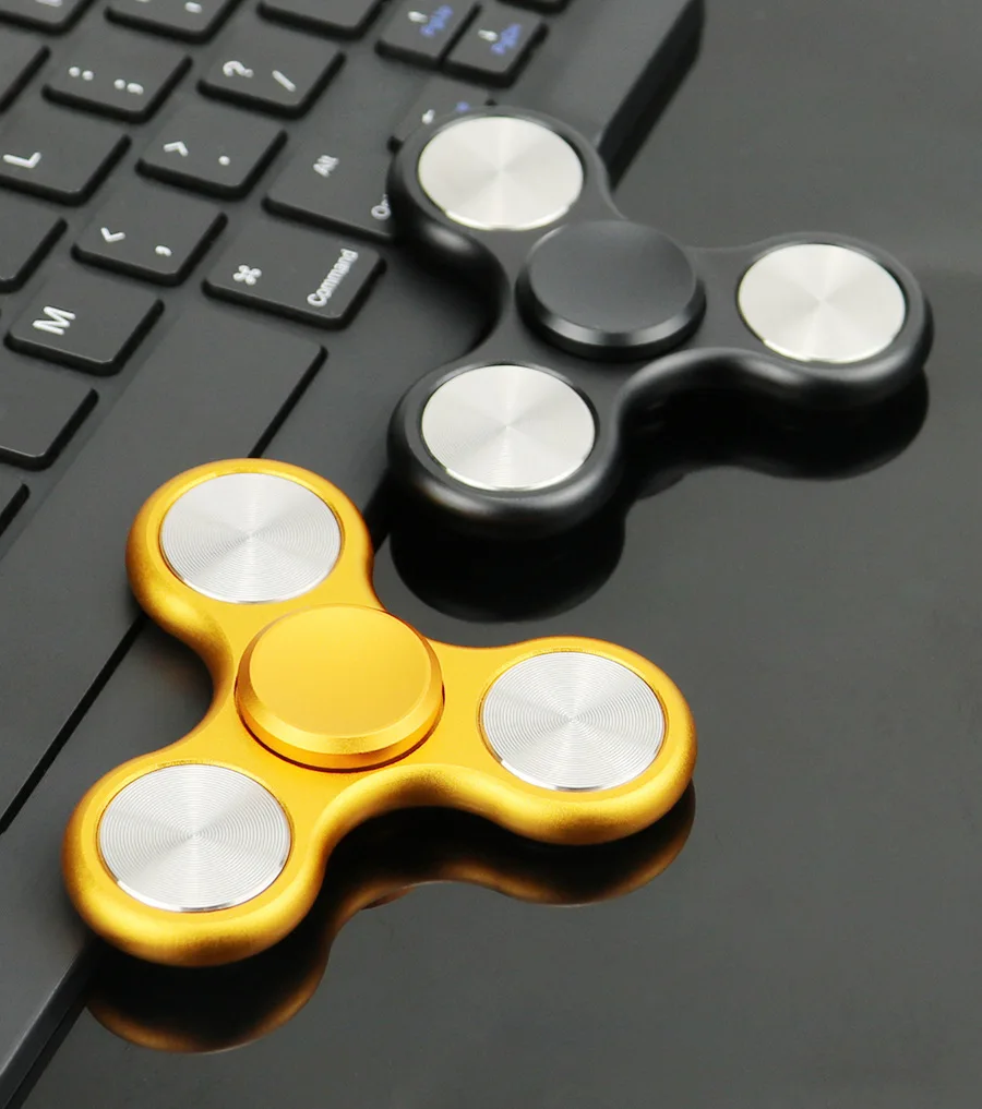 In stock Aluminum Alloy fidget spinner High quality Stainless steel Decompress Spinning top Wholesale