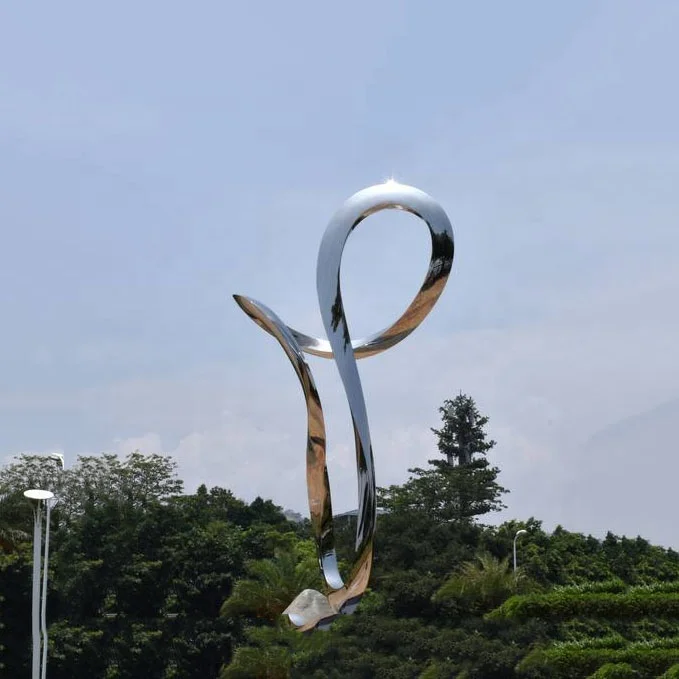 Famous artist design outdoor amazing modern endless curved NO 5 sculpture for sale D&Z