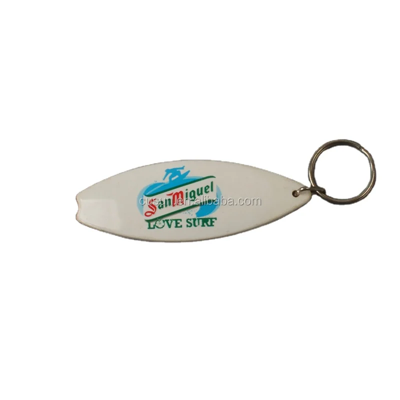 Top quality wholesale cheap Plastic Acrylic surfboard keychain