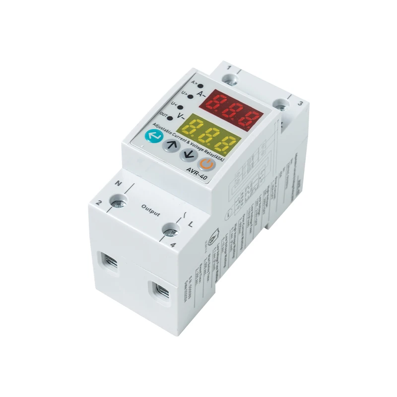 KINEE 40A  63A 80A 100A 230V Din Rail Adjustable Over Voltage And Under Voltage Protective Device Protector Relay