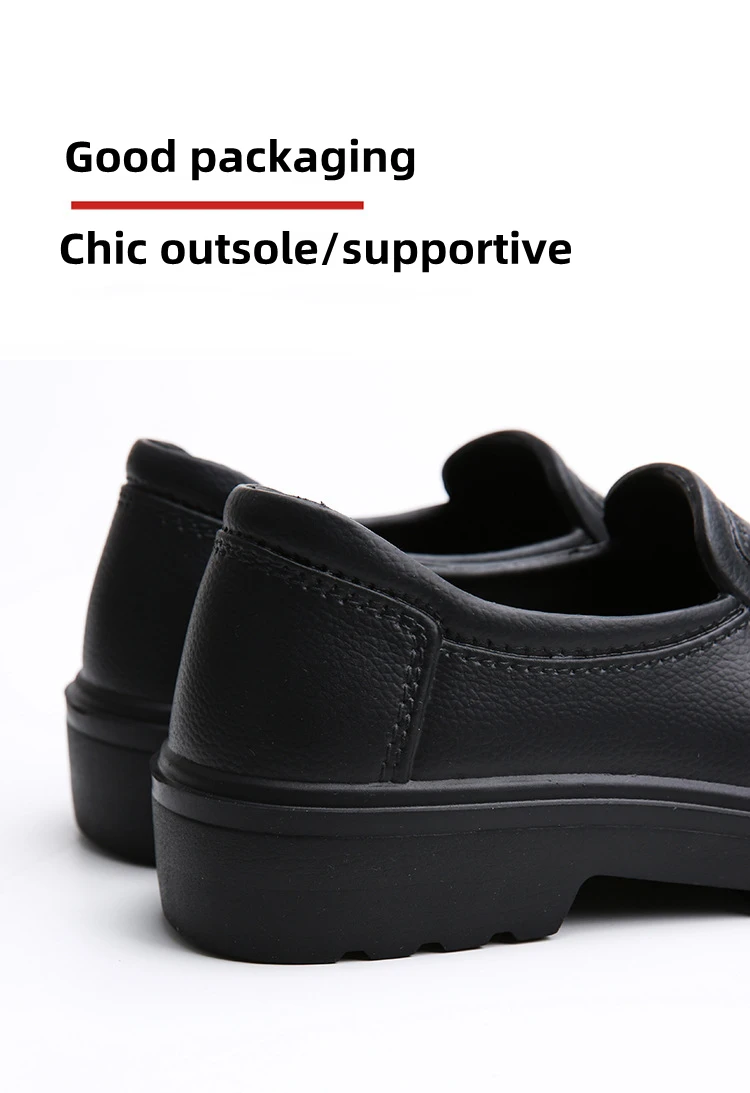 Non-slip chef shoes oil-resistant EVA rubber black stain-resistant kitchen canteen non-slip work shoes