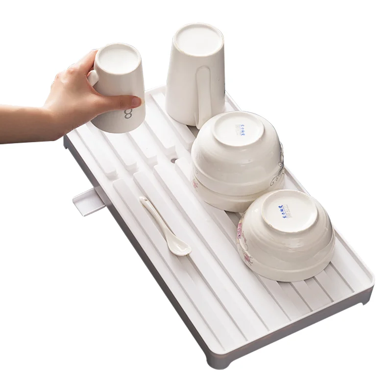 Multifunctional draining tray plastic Sink Caddy Kitchen household water filter tray Tea cup holder dish Drainage rack