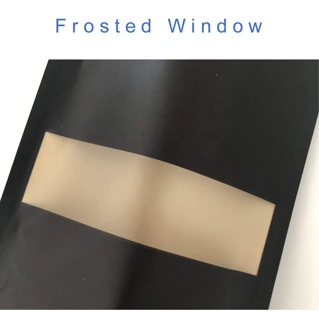 New Products Resealable Grip Seal Zip Lock Zipper Frosted Windows Black Pouch Stand Up Bag With Notch For Storing Any Product