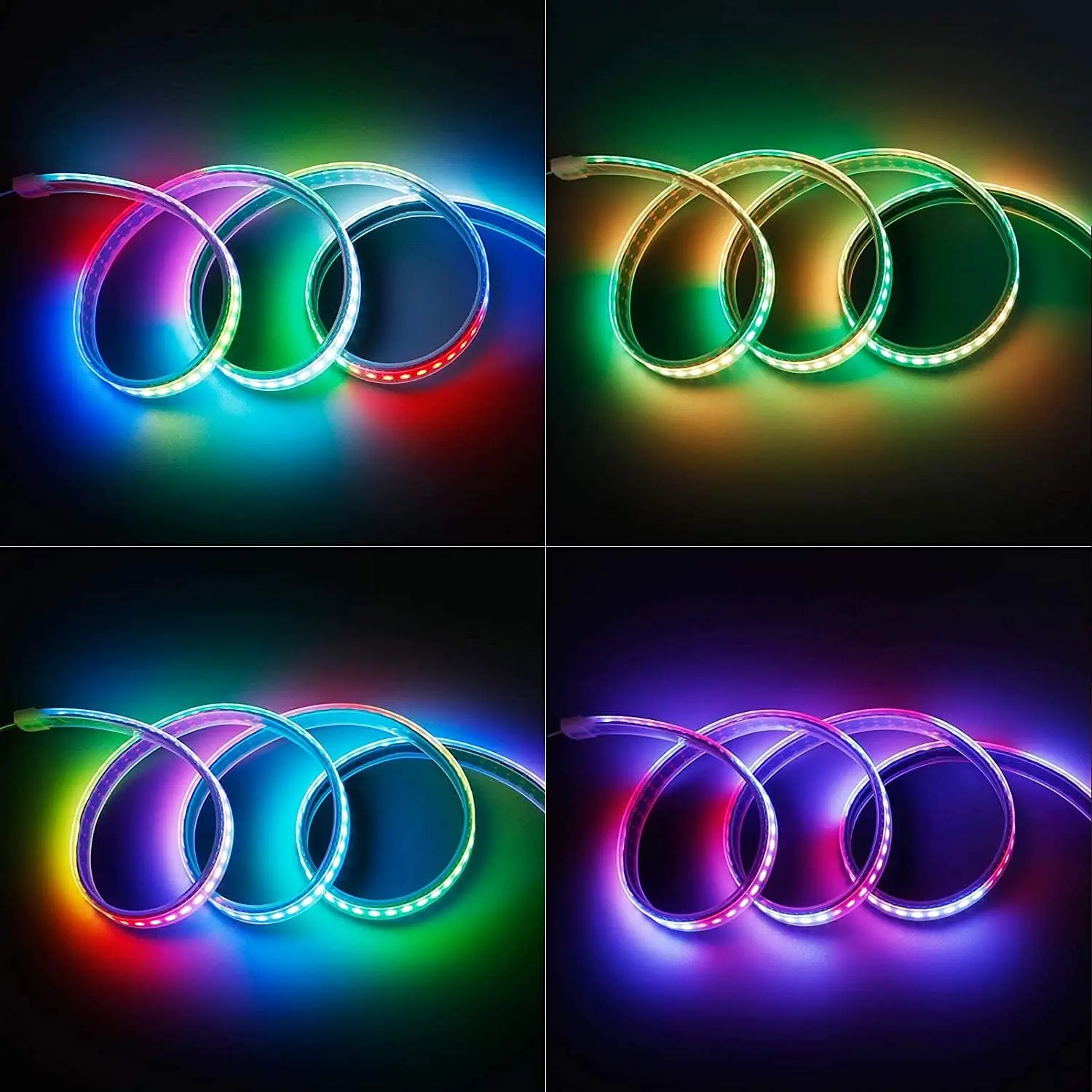 Пользовательские WS2812 фантомные светодиодные полосы света 5V144 сегмент 5050 SMD адресуемые DIY Dream цветные полоски