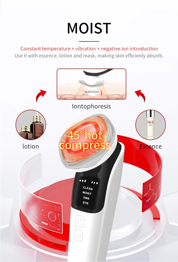 Customization Facial Device Cheap Facial Massager Home Use Skin Tightening Machine Light Therapy for Face Eye Neck Lifting