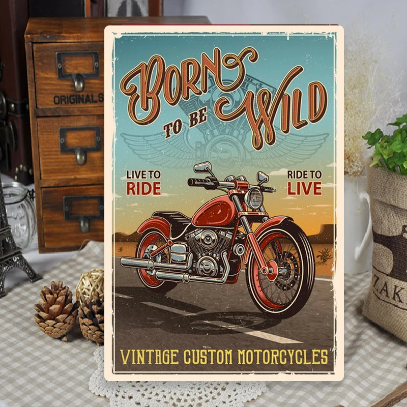 Retro Metal Sign Painting Art Poster Garage Pub Bar Living Room Hotel Decor Vintage Tin Plate Metal Poster beer sign