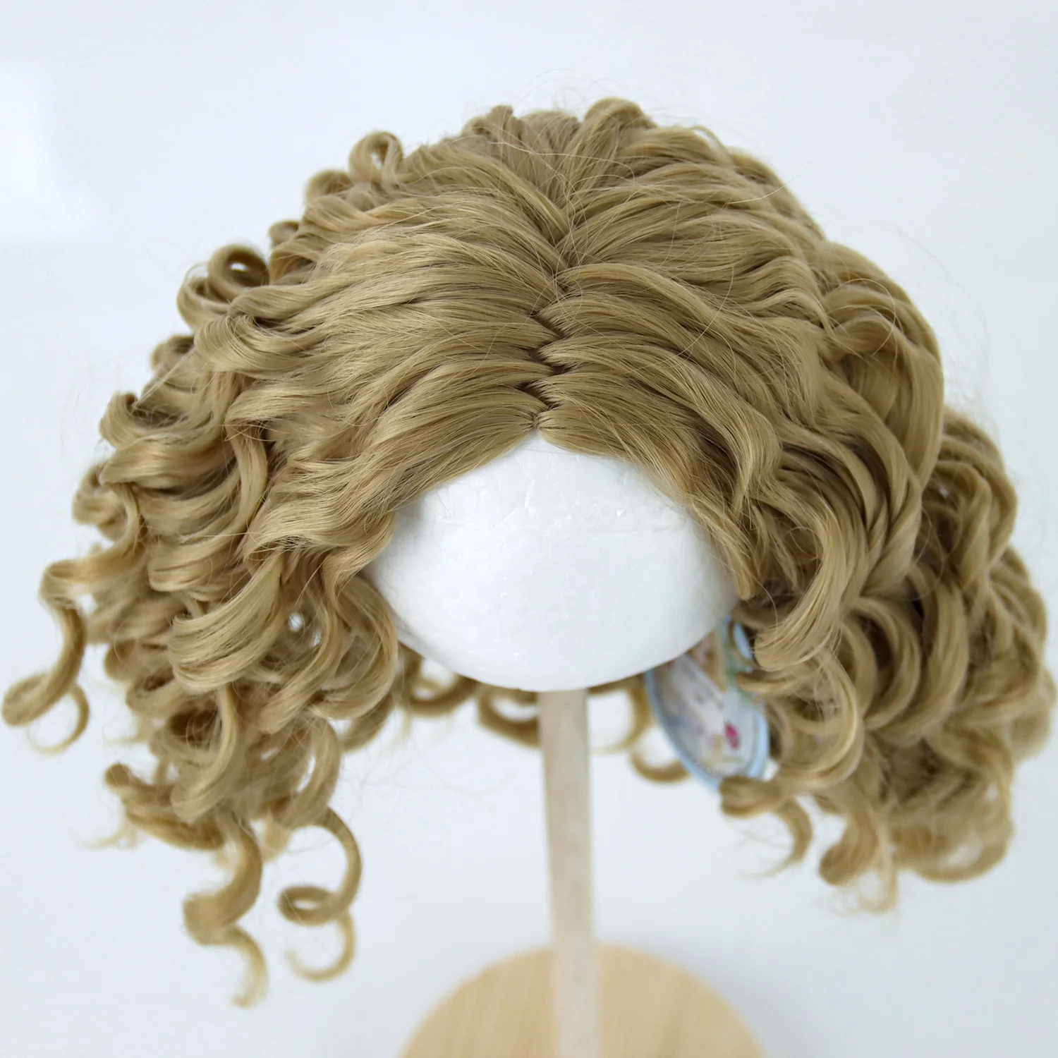 Synthetic doll wig Afro curly wigs water wavy light brown doll hair fit for 26cm head 45cm 18 inch american doll