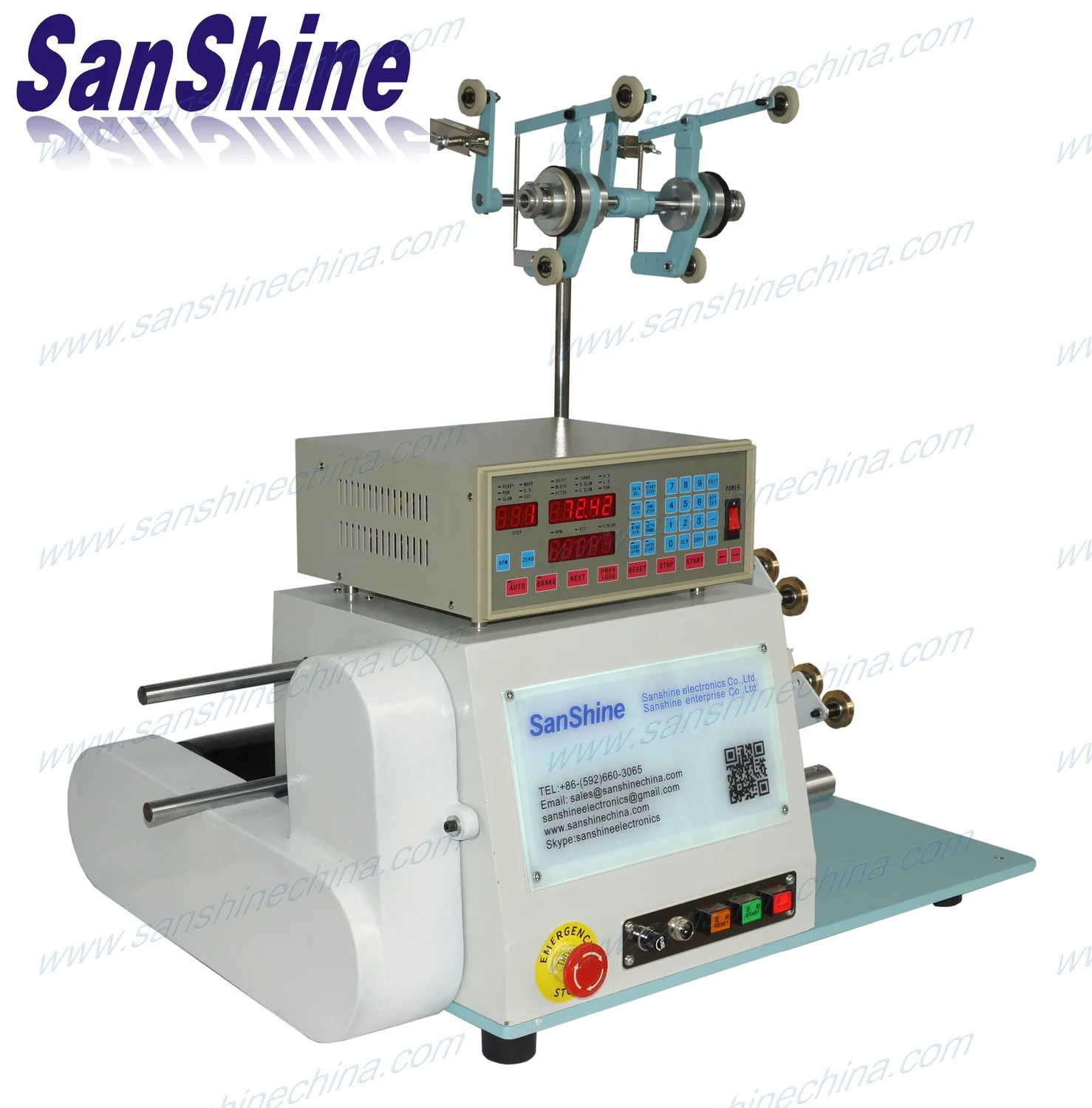 Two spindles digital precision automatic high torsion thick wire reactor coil winding machine(SS852)