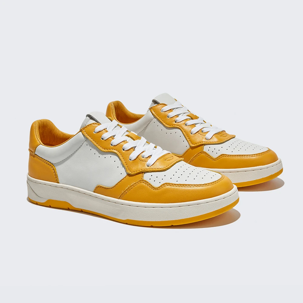 High Quality Flat Lace Up Breathable Sneakers Shoes For Men Leather