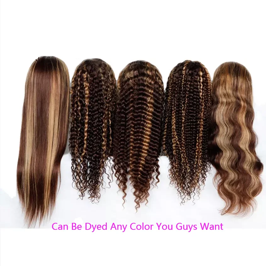 Vendors180% 250% Density 1B 27  Brown Color 13 x 4 Lace Frontal Human Hair Wig Body Waves Lace Wig Pre Plucked Lace Frontal Wigs
