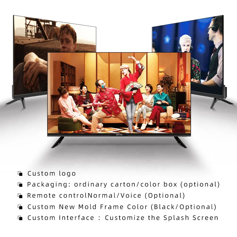 LED-телевизор 32/43/50/55/60/65/70/75/80/85 100 дюймов Android Wi-Fi 4k UHD