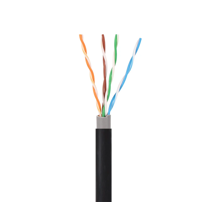 Gigabit Network Cable Fast Cat5e Outdoor Ethernet Twisted Pairs 24awg Bare Copper Network Cat 5e  Lan Cable for Project Tender