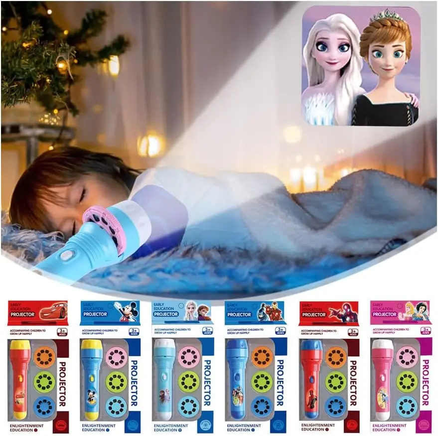 Kids Flashlight Story Book Projector Kaleidoscope Early Educational Toys Sleep Light Preschool Fairy Tale Projection Lamp Gift