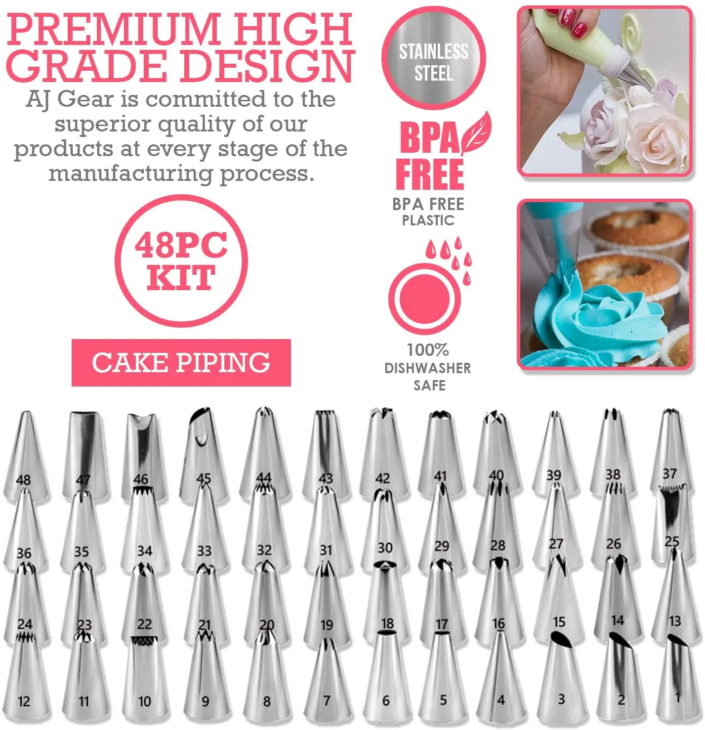Hot Sale On Amazon 333 Pcs Cake Decorating Tools Dropshipping Rotating Turntable Baking Supplies cake