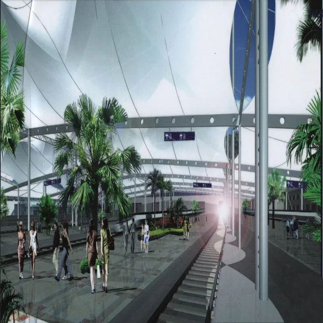 
tensile membrane building project for car parking canopy sunshade roof 