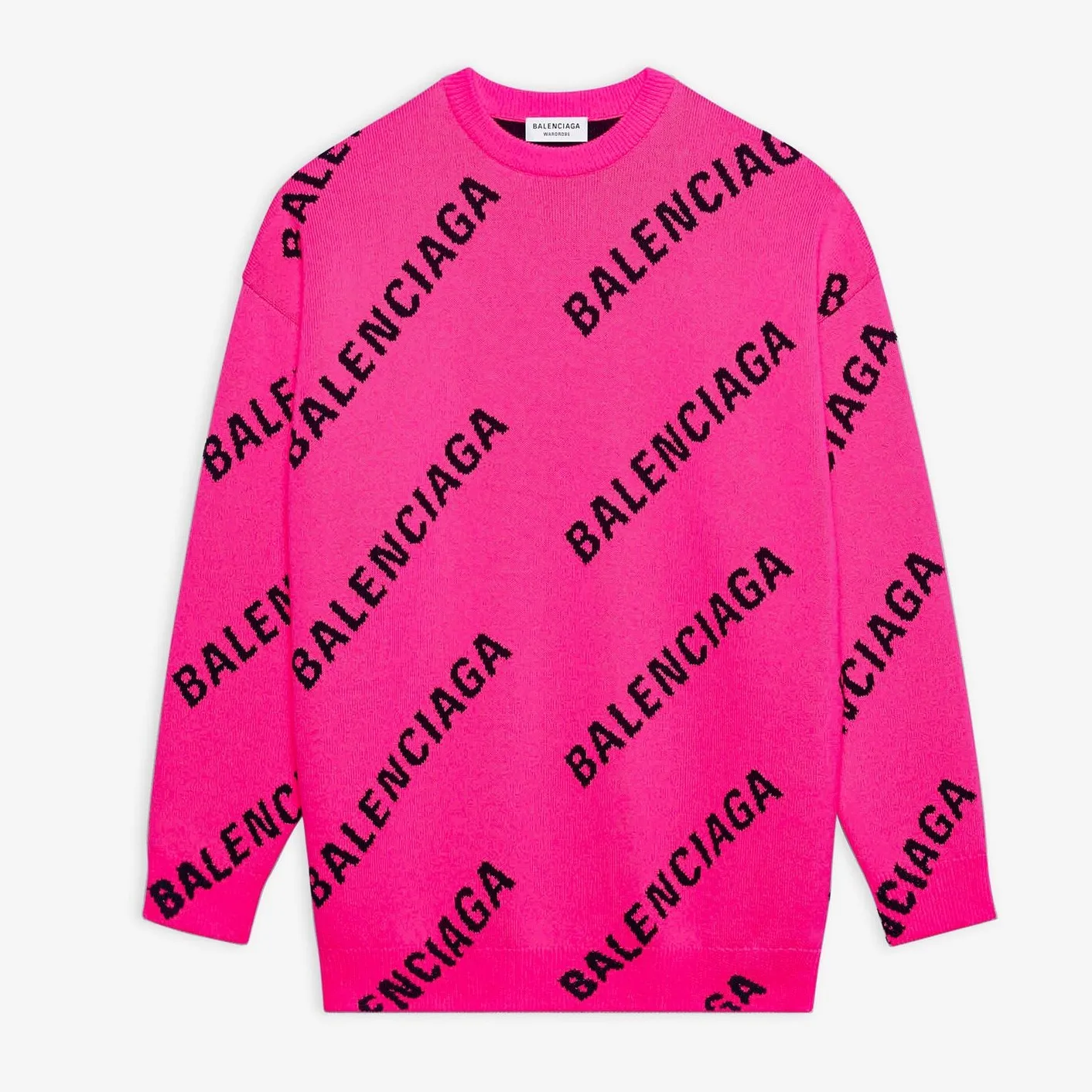 Kingsun OEM ODM Custom LOGO casual high quality oversize round neck crewneck letter jacquard sweater