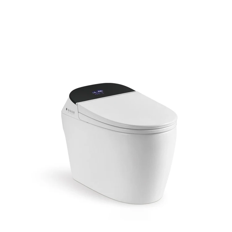 Luxury ceramic tankless WC bathroom automatic flushing bidet heat  intelligent electronic smart toilet with remote