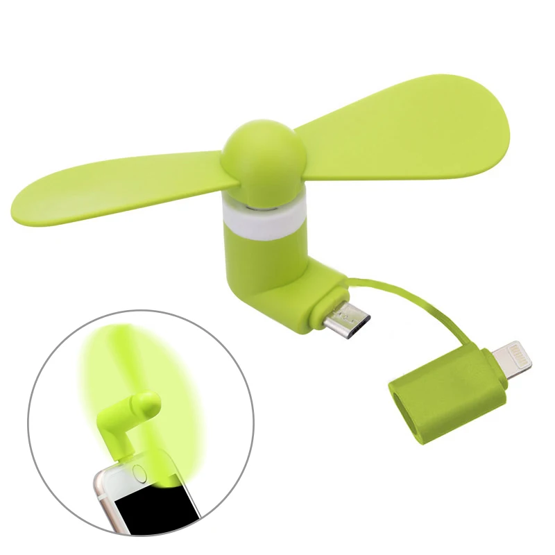 3 IN 1 Travel Portable Cell Phone Mini Fan Cooling Cooler for Android Type-c Micro USB C For IPad IPhone 5 6 6S 7 Plus 8 X XS