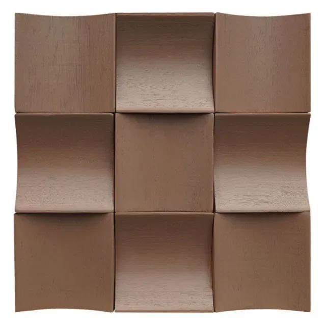 Modern Durable 3D Design Wood Mosaic Interior Home Decoration 100% Natural Black Walnut Wood Wall Cladding