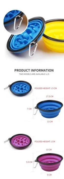 2 в 1, силиконовая миска-Кормушка для собак, 1 л