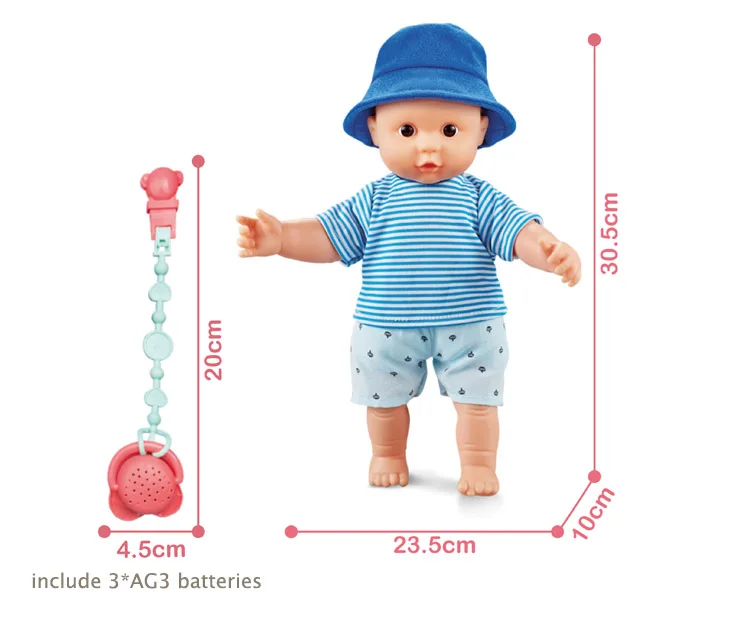 New design 12 Inch Doll Children Play Pretend Toy cotton vinyl doll for babies