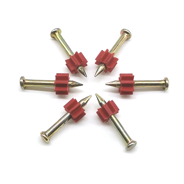 Powder actuated nail building construction concrete nail drive pin strong enough high hardness