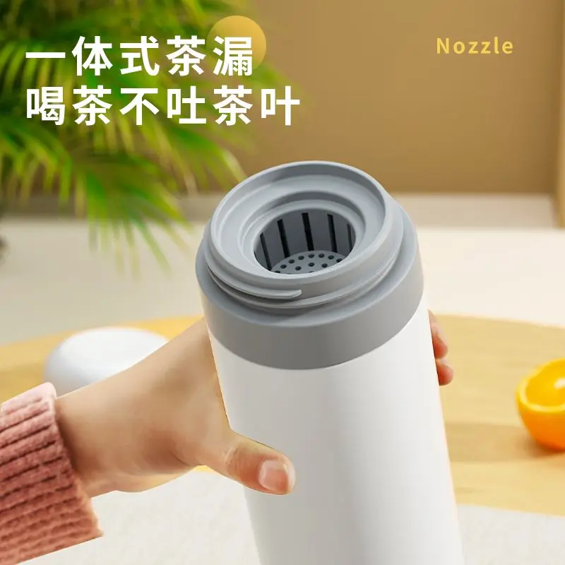 Portable tea maker Vacuum flask Insulated travel Coffee teacup sealed thermos flask stainless steel cup of safe materials
