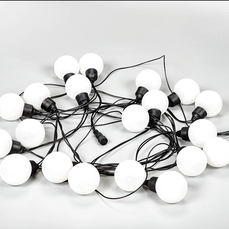 5m 10 Bulbs Warm White Connectable Garland for Outdoor with e27 socket 600mm light Bulb