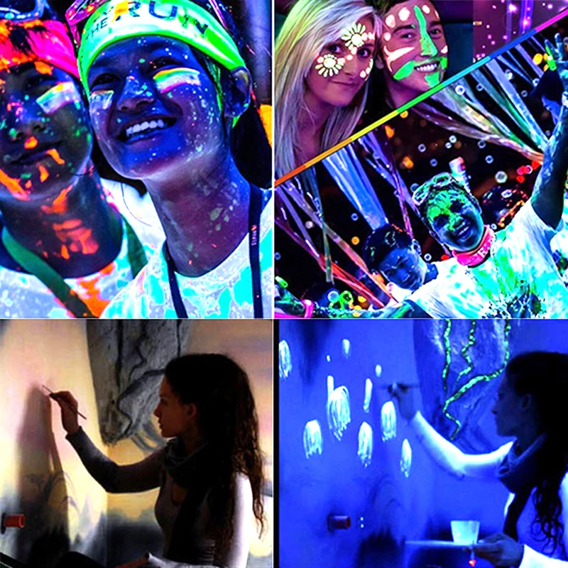 Professional Face Painting Kit Glow In The Dark 10ml Face And Body Paint