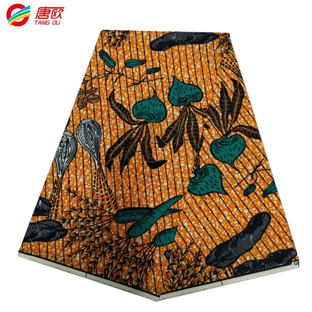 High quality Print wax fabric 100% Polyester Wholesale popular cotton wax printed clothing fabric