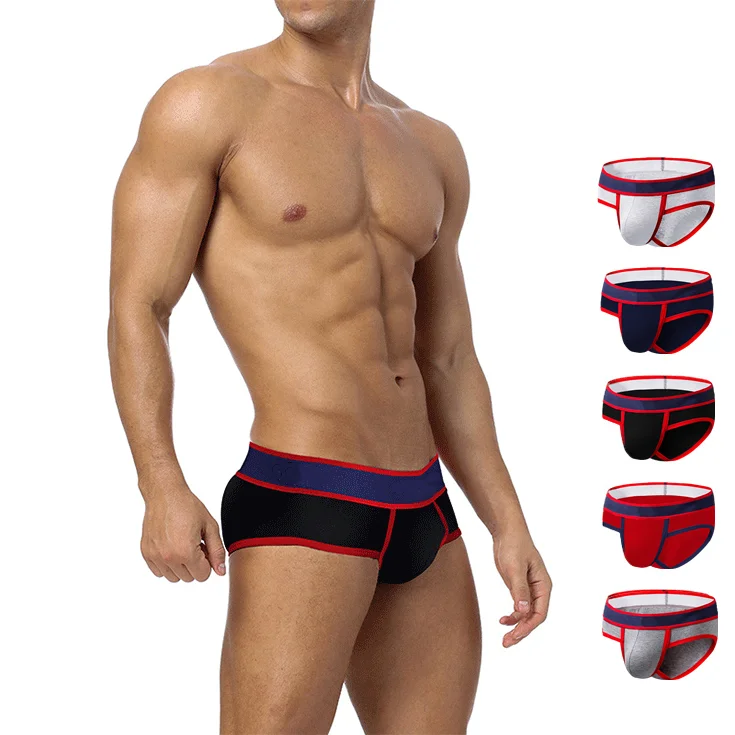OEM ODM Custom hot selling logo comfortable breathable soft low waist mens underwear briefs