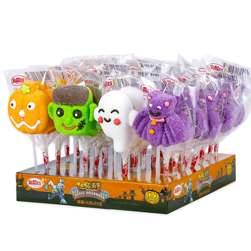 manufacturers twist Halloween candy 16G Funny Sugar Fruity Flavours Marshmallow sweet candy