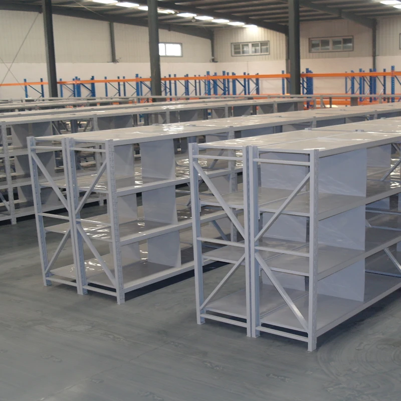 Middle duty warehouse rack tier shelving unit metal plate shelf 4 tiers shelving store storage equipment racking