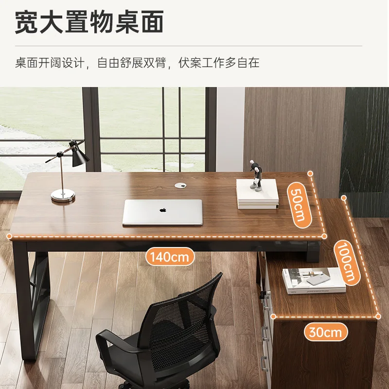 A simple desk, a desktop computer desk, a modern study desk for students, a simple office  in the bedroom, and a corner writ