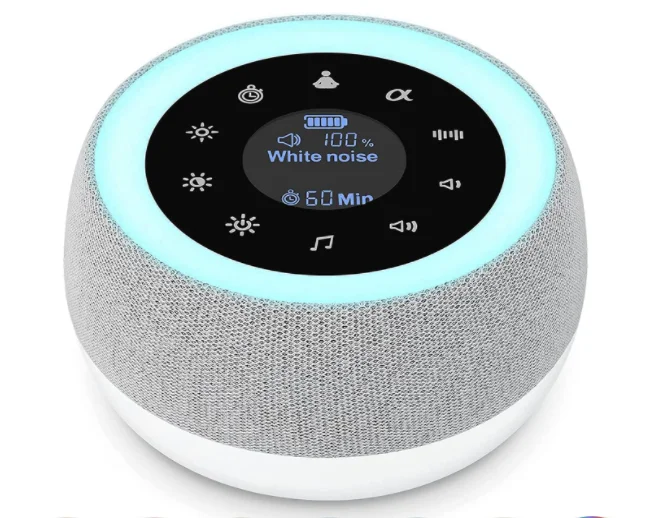 YOUMAY 2 in 1 White Noise Machine Sleep Sound Machine with 7 Colors Night Light 32 Soothing Sounds sleep machine