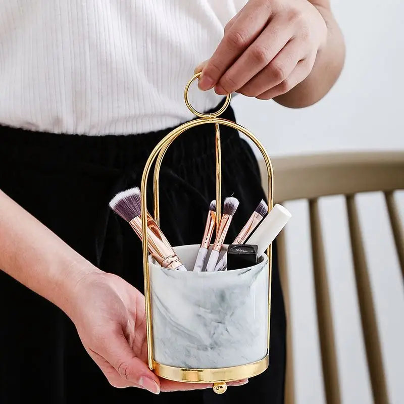 
Nordic creative iron storage pot artificial flower ceramic flower pot for home decoration 