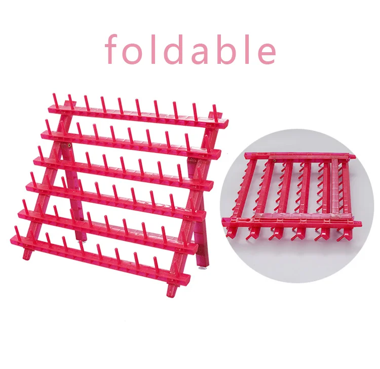 Handmade Embroidery Thread Rack High Quality Plastic Yarn Spool Organizer with Hanging Hooks for Hand Knitting and Gift